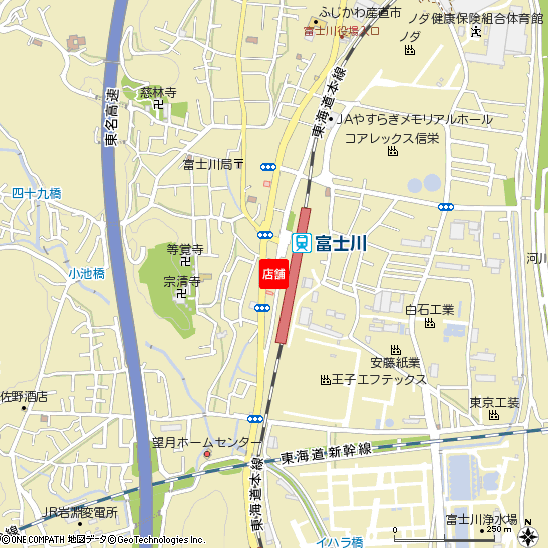 富士川支店付近の地図